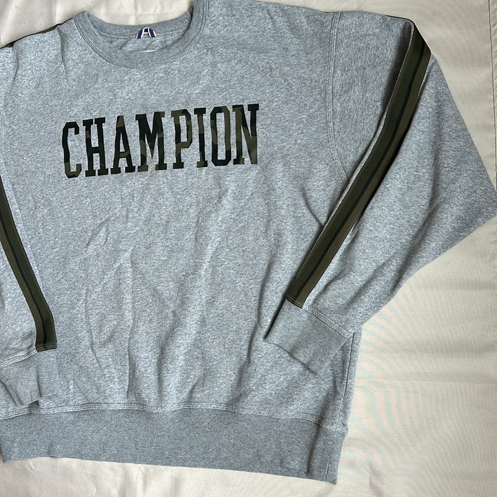 Champion Men's Powerblend Fleece Camo Crewneck Sweatshirt with Taping - Picture 5 of 10